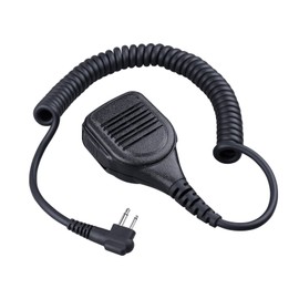 COMMIXC Shoulder Mic, Waterproof IP55 Handheld Speaker Mic with External 3.5mm Earpiece Jack, Compatible with 2.5mm/3.5mm 2-Pin Motorola Two-Way Radios