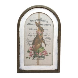 SIMPLY ANI Arch Window Frame French Country Wall Decor,Shabby Chic Easter Bunny Signs Decor,Nursery Wall Decor,Farmhouse Living Room Entryway Decor,14 inches x22 inches , 14x22 Inch