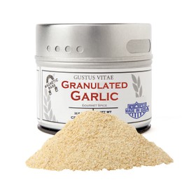 Granulated Garlic | All Natural, Non GMO | Made in USA | Sustainably Sourced, Not Irradiated | Hand Packed in Small Batches | Unique Magnetic Tin |