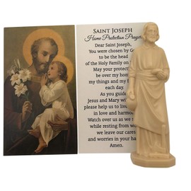 Westmon Works St Joseph The Home Protector Set with 4 Inch Statue and Holy Prayer Card Made in The USA