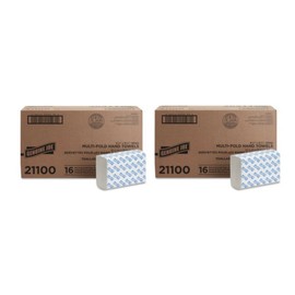 Genuine Joe GJO21100 Multifold Towels, 9.5" x 9.10", pack of 16 - (2 Pack)