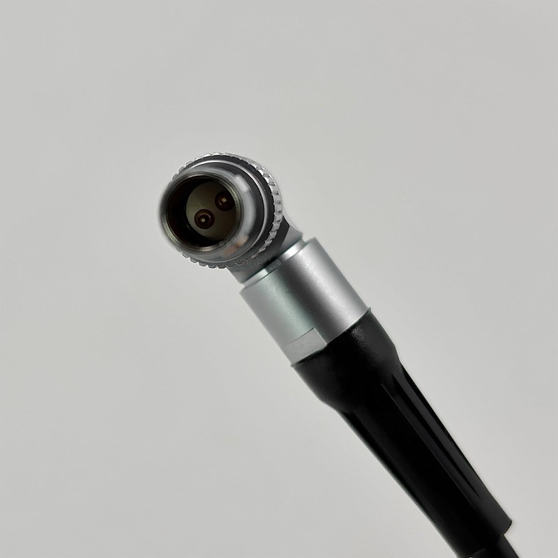 Rotatable Right Angle LEMO-Compatible 0B 2-Pin Male to 2-Pin Male