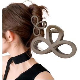 Herbeluemily Hair Clip, Hair Claw, Dakar, Hair Claw, Hairpin, Hair Ornament, Clover, Matte Brown