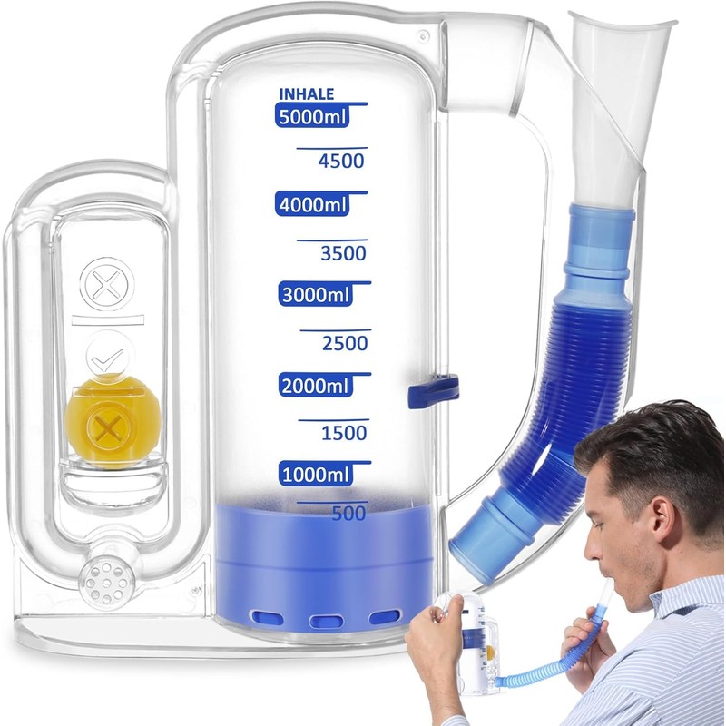 Incentive Spirometer Adult, Breathing Exercise Device for Lungs, Deep Breathing