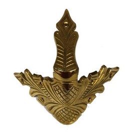 Cast Brass Decorative Camel-Back Trunk Corner Protector | Furniture Corner Guard Hardware for Camel-Back & Steamer Trunk, Jewelry Box, Chest & Others | TKC-39 (1)