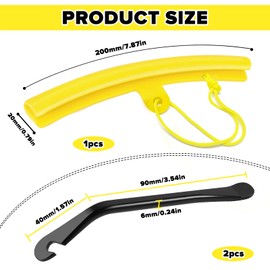 HUYUE Tyre Lever Bicycle Metal Tyre Lever Bicycle Rim Protector for Tyre Change Bicycle Tyre Tool