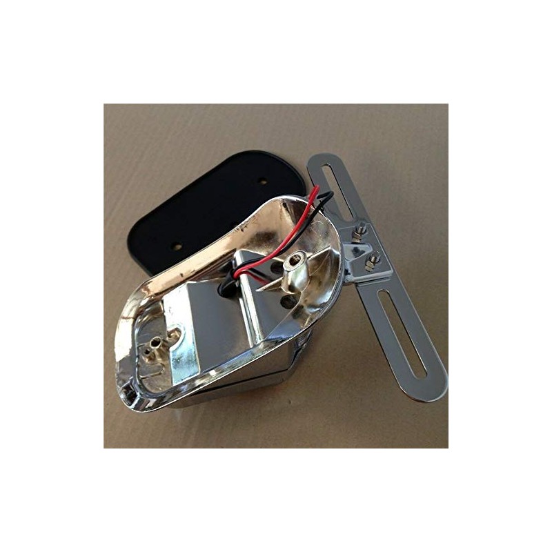 XKMT- Chrome Red Tombstone ABS Plastic Skull Brake Tail Light