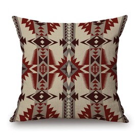 Throw Pillow Cover Farmhouse Decorative Cotton Linen Pillow Cover Pillowcase Square Cushion Covers Sofa Bed Décor 18X18 inch