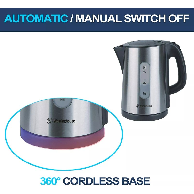 Westinghouse 220 volt kettle electric cordless 1.7 L 220V (