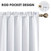DWCN White Short Room Darkening Curtains for Kitchen/Bedroom, 42 x