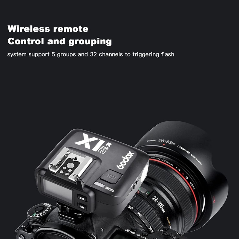 Godox X1R-C E-TTL Wireless Flash Trigger Receiver for Canon, 2.4G