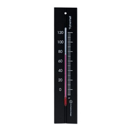 Hokco Analog Wall Thermometer Beechwood 7.8 inch Fahrenheit Temperature Scale (Black)
