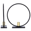 Simple Round Candle Holder Wrought Iron Home Candlestick for Dinner
