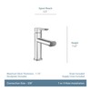 Moen Meena Matte Black One-Handle Single Hole Modern Bathroom Sink