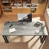 Huuger 63 Inch Desk with Power Outlets & USB-C, Deeper