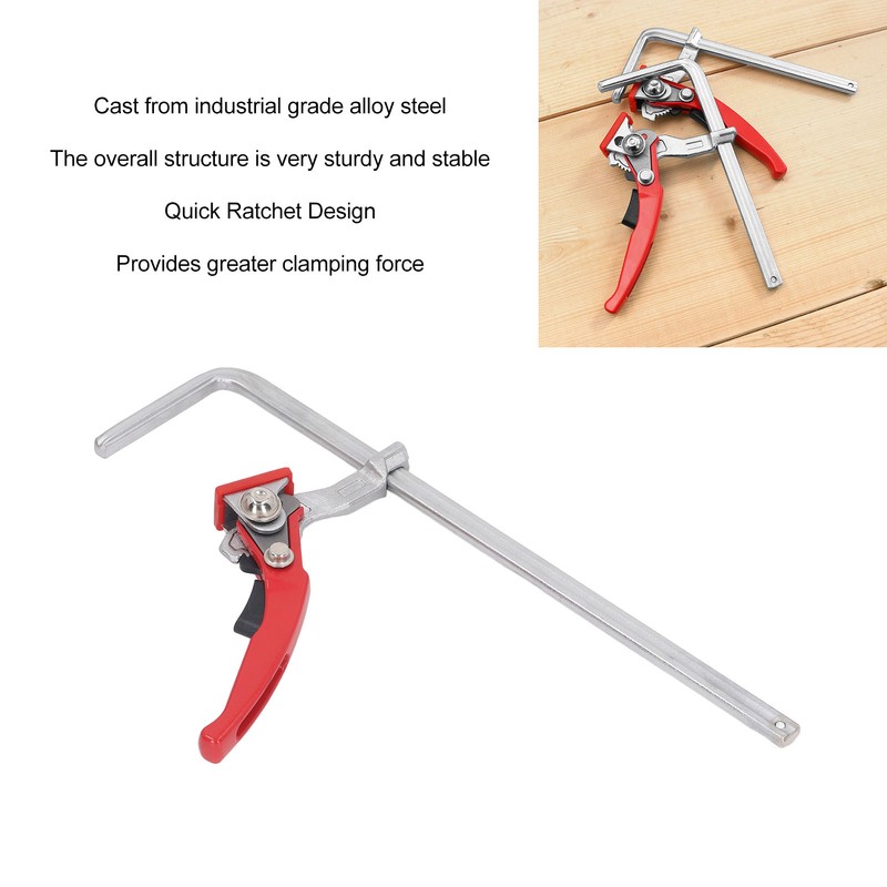Ratchet Track Clamp 300x60mm Large Clamping Force Self Alignment Ratcheting