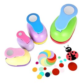 Perforadoras De Papel Circular Álbumes De Recortes, 4 Piezas                                                                                          