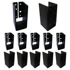 SRNETKJ 12 Pcs Heavy Duty 2x4 Joist Hanger Outdoor Concealed-Flange Hanger, Face Mount Joist Bracket for 2"x4"(Actual 1.5"x3.5") Beam,Swing,Wood Fence, Q235B Steel Powder-Coated