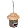 Hand Made Birdhouse Covered Resin Bird Feeder for Home Garden