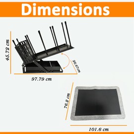 KANSTAQ Coffee Bar Organizer with Straw Dispenser, 4 Compartment Coffee Pod Holder, Adjustable Coffee and Tea Organizer, Tea Organizers and Storage, Cup Dispenser for Countertop