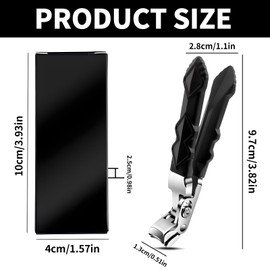 Wohlstand Angle Head Nail Clippers, Twin Nail Clippers, Angle Head Nail Clippers for Thick Nails, Wide Jaw Opening Nail Clippers, Premium Steel Toenail Clippers, Ergonomic Toenail Clippers