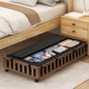Gashell 2 Pack Bamboo Under Bed Storage with Wheels, 39”x20”x7.8”
