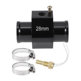 ACROPIX 12/24V Universal Water Temp Sensor Kit, 1/8" NPT 28mm Black Adapter 140'F on - 125'F Off for Automotive Radiator & Engine Cooling