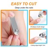 Sourcingmap Sharp Nail Clippers, Stainless Steel Slanted Edge Toenail Cutter