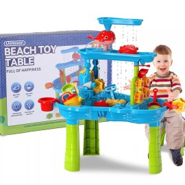 DonLoyon Kids Rain Showers Splash Pond Toddler Water Table Toddler Water & Sand Activity
