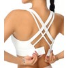 High Impact Sports Bra for Women - Criss-Cross Back, Molded