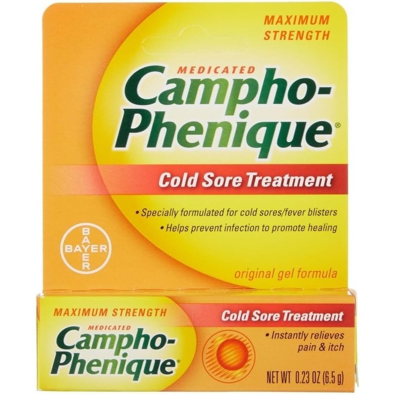 Campho-Phenique Cold Sore Treatment Original Gel Formula 0.23 Oz (Pack
