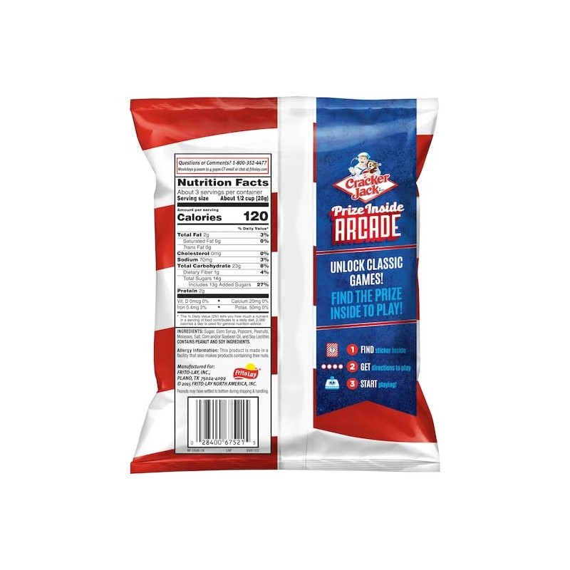 Cracker Jacks Original Large 3.125 Ounce Bag | Pack of