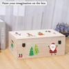 Useekoo Wooden Storage Box with Hinged Lid and Front Clasp,