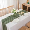 CHUQING Chiffon Table Runner Green Table Runner Wedding Sage Green
