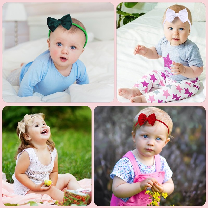 Votoko Baby Girl Hair Band, 6 Pieces Velvet Bows Headband