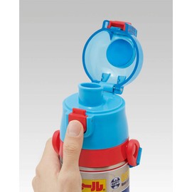 Skater SKDC4-A Children's 2-Way Stainless Steel Water Bottle, 15.2 fl oz (430 ml), Plarail with Cup