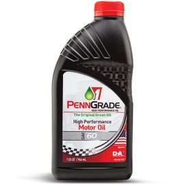 PENN GRADE 1, 71166, Monograde High Performance Oil SAE 60, 1 Quart (2 Pack)