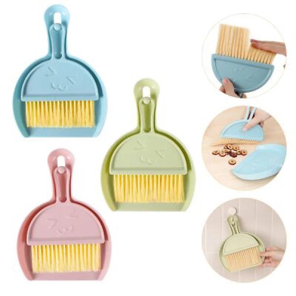 Unbranded 3PCS Mini Broom and Dustpan Set for Home, Car,