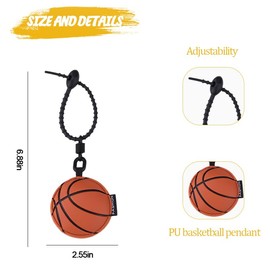 Leather Basketball Keychain for Women Men Basketball Gifts for Teen Boys Girls Sports Party Favors Best Birthday Gifts for Sport Lovers Players Team Gift Ideas Sports Keychain for Backpack Charm