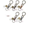 [highstyle] Tochigi Leather & Carabiner & Reel Key Chain Antique