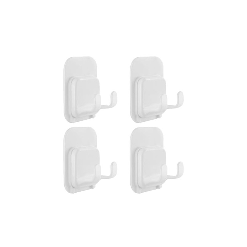 Porta Rastrillos para Baño 4 Ganchos Adhesivos, Soporte para Maquinilla