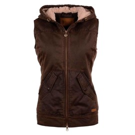 Outback Trading Women Heidi Warm Water-Resistant Zippered Canyonland Outerwear Western Vest with Hip Pockets, Brown