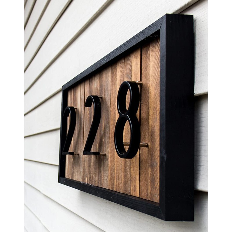 Weforu Modern House Number Sign,5 Inch Door Numbers Signage Plaque