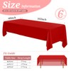 6 Pack Tablecloth 60 x102 inch Polyester Table Cloth for