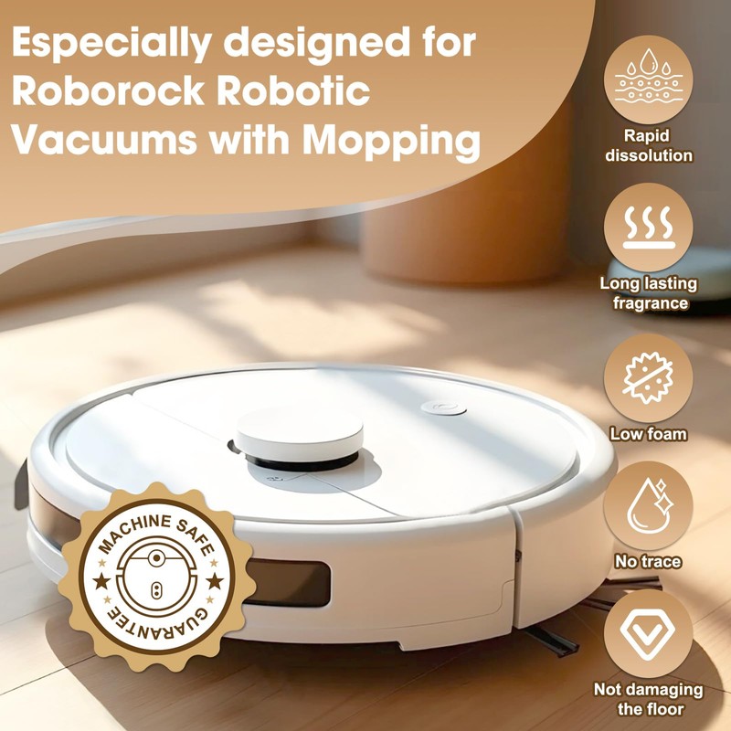 Floor Cleaning Solution, 12 PCS Vacuum Mop Cleaning Solution Tablet