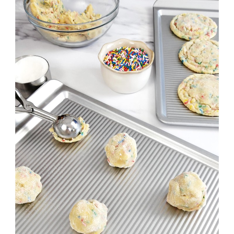 USA Pan Bakeware Cookie Sheet, Warp Resistant Nonstick Baking Pan,