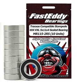 FastEddy Bearings Compatible with Traxxas Stampede 4X4 VXL 5x11x4 Sealed Bearing MR115-2RS (10 Units)