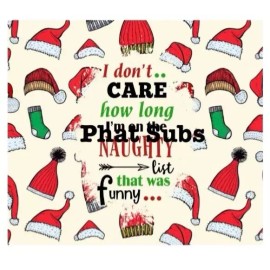 Unbranded 20oz Sublimation Tumbler Wrap Naughty List Funny Ready to Press Heat Transfer