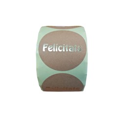 Selbstklebende Etiketten, goldfarben, geprägt, 45 mm, 400 Stück