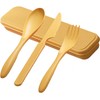 Travel Cutlery Set with Case, Portable Camping Cutlery Set Reusable